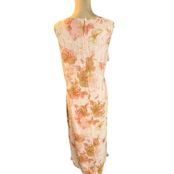 Vtg 90s Maxi Dress Sz 14 Butterflies Phoebe Buffay Fairy Cottagecore romantic - Picture 3 of 11